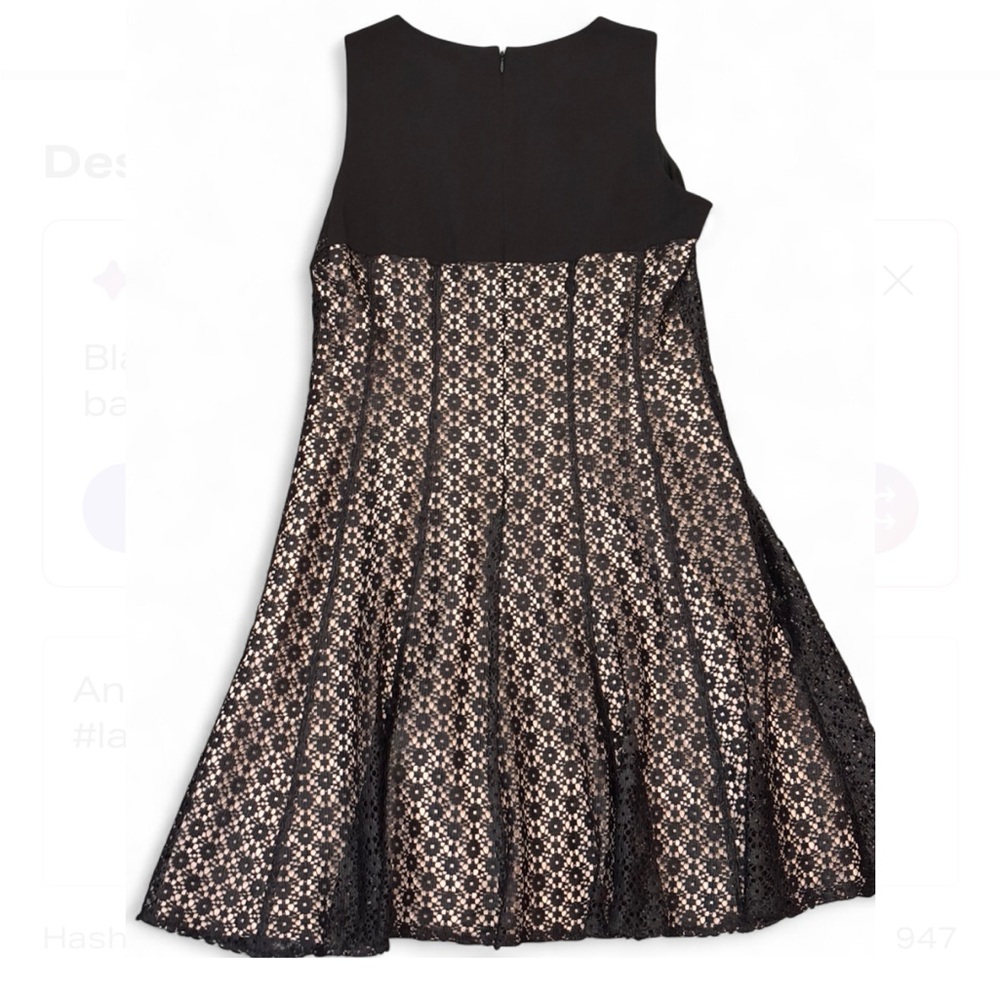 Anne Klein Black Lace Fit & Flare Dress 🖤 - Picture 3 of 6